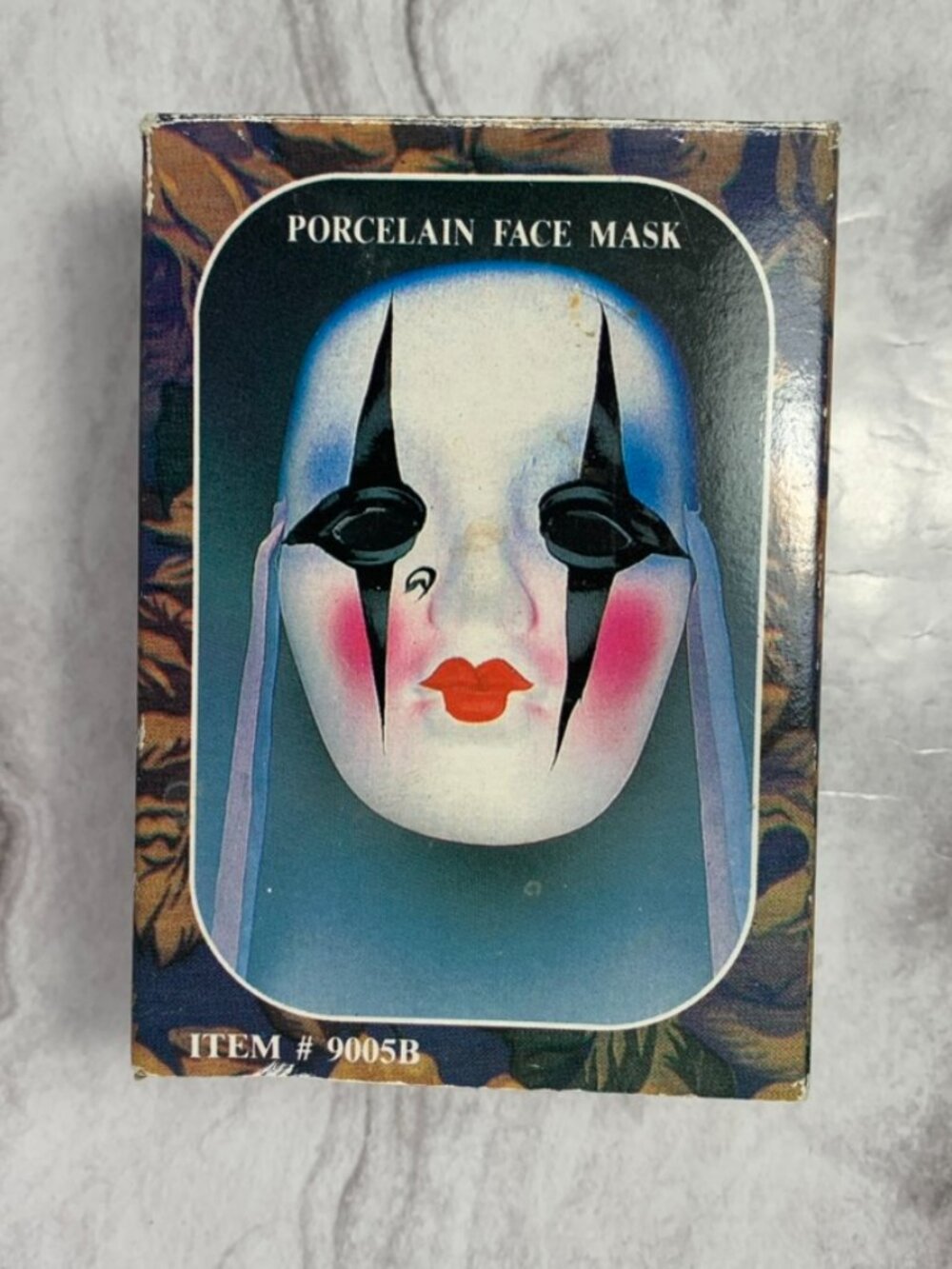 Vintage 80s Painted Porcelain Artmask Face Mask Wall Hanging Decor, Theater - Picture 4 of 6